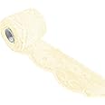 Special! Pastel Ivory/Cream Sewing Lace Ribbon for Crafts-20 Yard 2" Lace Trim Lace Fabric Lace Ribbon by The Roll w/Floral Embroidery Patterns, for Wedding Invitation Cards, Gift Package Wrapping