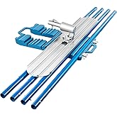 VEVOR Bull Float Magnesium Concrete Float 48 x 8 Round End Concretes Floats Tools Cement Tool Bull Concrete Kit Bull Float with 4 Float Handle Bull Floats Bracket Concretes Tools Finishing Bulls