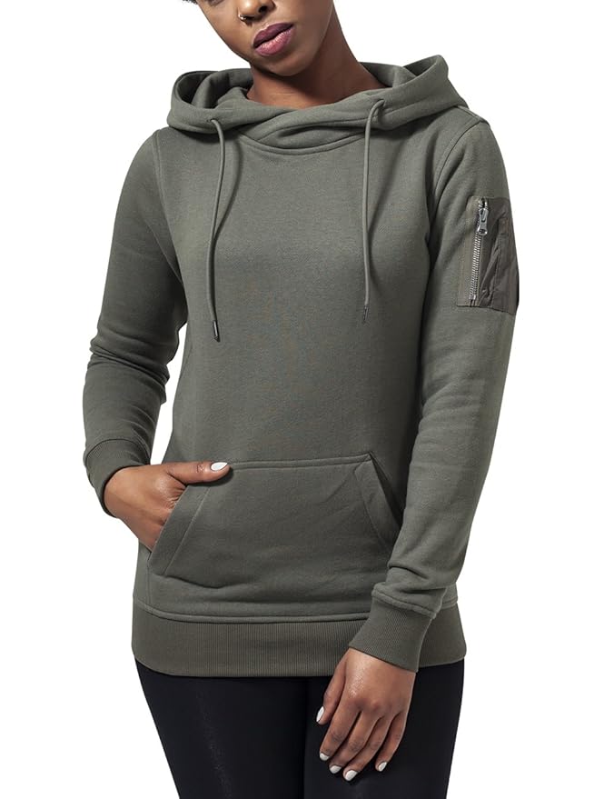 Urban Classics Damen Kapuzenpullover Ladies Bomber Hoody