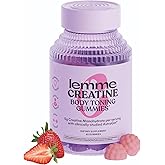 Lemme Creatine Monohydrate Gummies for Women and Men, 5g Dose to Support Lean Muscle, Strength, Recovery, Cognitive Health, w/Ginseng for Absorption, Sour Strawberry, NSF Certified, 60 Gummies