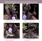 Moylor Dragon Incense Waterfall Burner with Color Changing Crystal Ball view 4