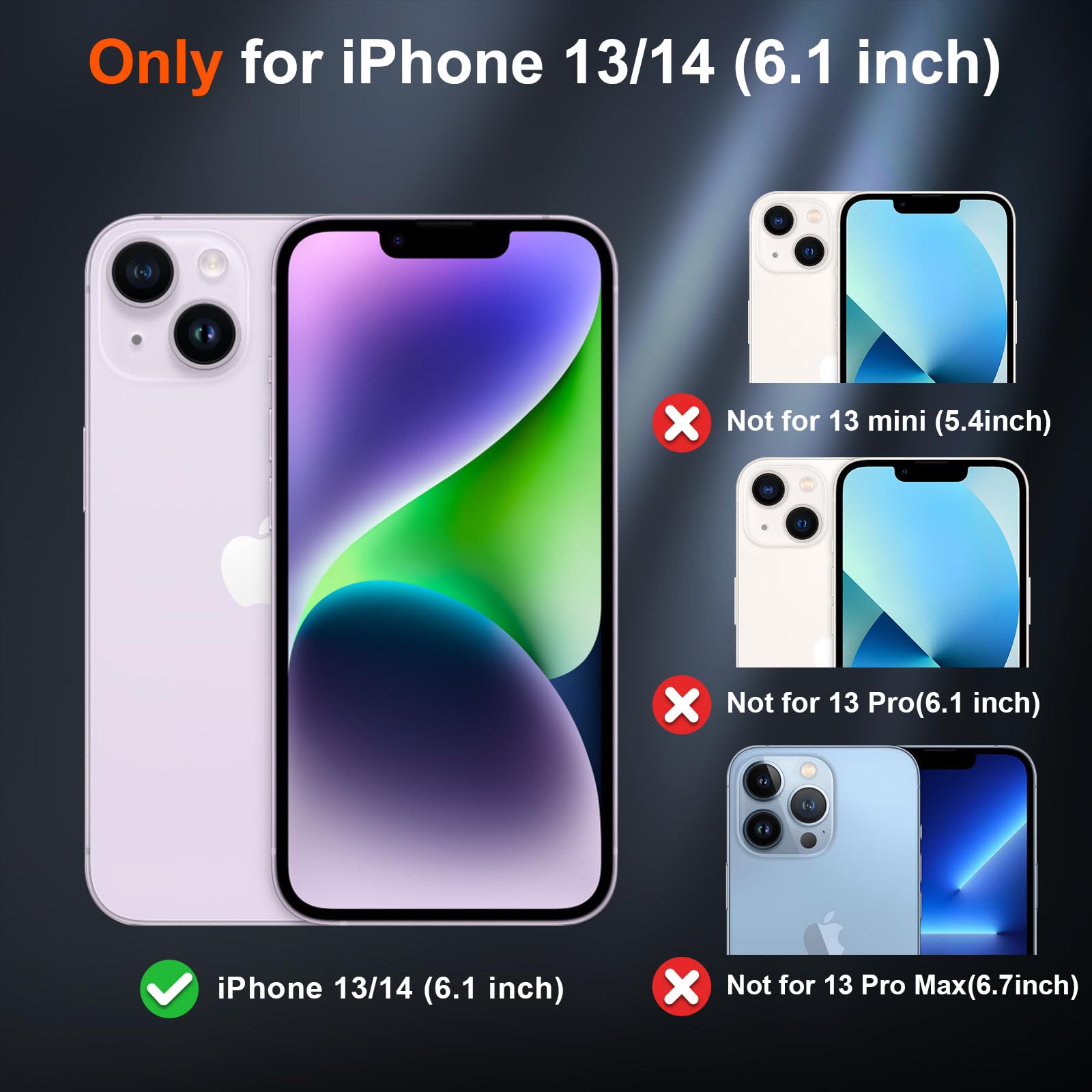 SUPFINE Magnetic for iPhone 14 Case & iPhone 13 Case (Compatible with MagSafe)(10 FT Military Grade Drop Protection) Slim Translucent Matte Shockproof Phone Cover,Black - Image 2