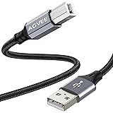 AGVEE [2 Pack 6.6ft] USB MIDI Cable USB-A 2.0 to Type-B Printer Cord Strong Shielding Stable Wire for Musical Instrument, Mid