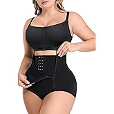 SHAPELLX Women's Shapewear Tummy Control Bodysuit Built-in Waist Trainer Body Shaper High Compression Fajas Colombianas
