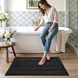 DEXI Bath Mat 40 x 60 cm Microfiber Non-Slip Machine Washable Black view 8