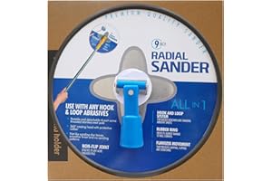 Tonmp 9 Inch Radial Hand Sander, 9" Hook and loop Hand Drywall Sander for Wall Cleaning and Polishing