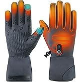 JS LifeStyle Heated Gloves for Men Women HG02,7.4V 3000mAh Rechargeable Battery Soft with Touch Screen and Light-Off Design for Winter Driving Cycling Motorcycle