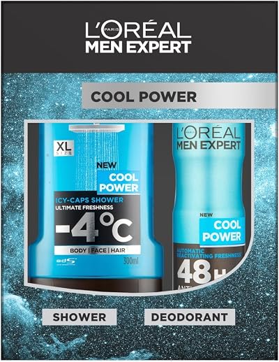 L'Oreal Men Expert Cool Power Shower Gel & Antiperspirant Gift Set For Him
