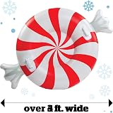 BigMouth Inc Peppermint Twist Snow Tube Over 3 Foot Wide Durable PVC Comfort view 5