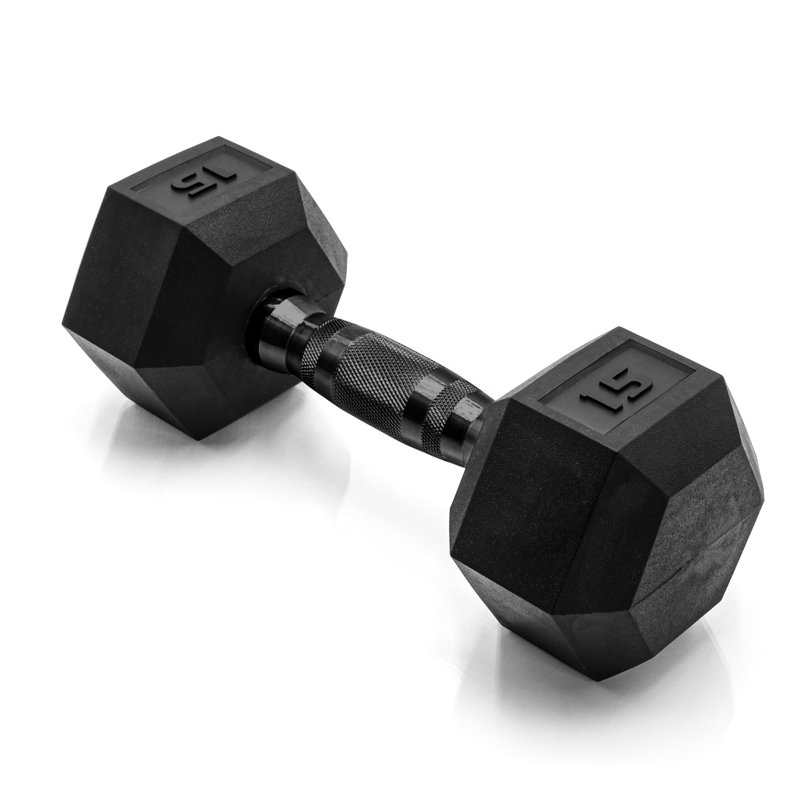 Photo 1 of ******* SET OF 5**** CAP Barbell 15 LB Coated Hex Dumbbell Weight with Black Handle