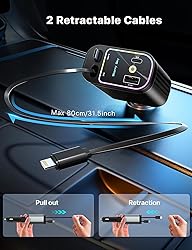 Starlight Retractable Car Charger with Retractable