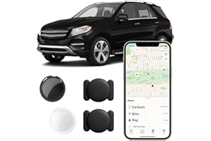 AMZSMT 2 Pack No Subscription GPS Tracker for Vehicles Work with Find My (iOS Only) Magnetic Case Real Time Mini Car Tracker Tag Hidden Car Locator Global Coverage Tracking Device No Monthly Fee Required