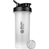 BlenderBottle Classic V2 Plastic Shaker Bottle 45 oz Clear/Black