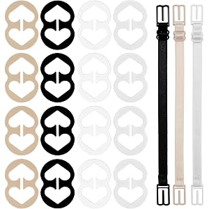 LIIAFUO 19 Pcs Bra Strap Clips,Racerback Bra Clips, Slipping Anti-Slip Buckles Conceal Tool