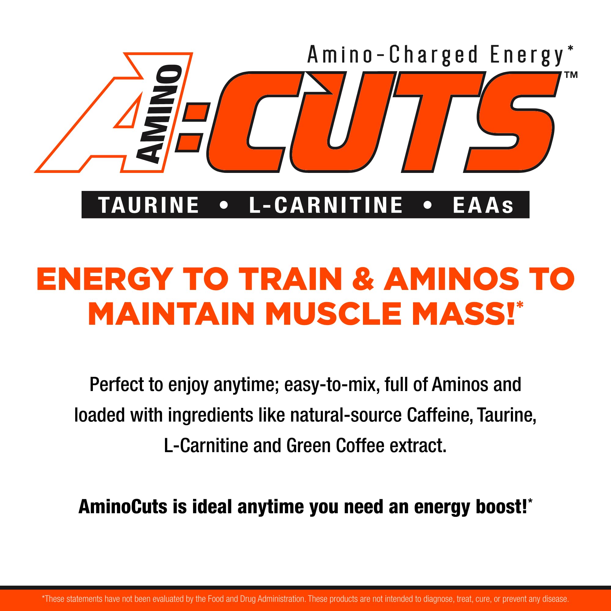 ALLMAX Nutrition AMINOCUTS (ACUTS), Amino-Charged Energy Drink with Taurine, L-Carnitine, Green Coffee Bean Extract, Goji Berry Martini, 30 Servings