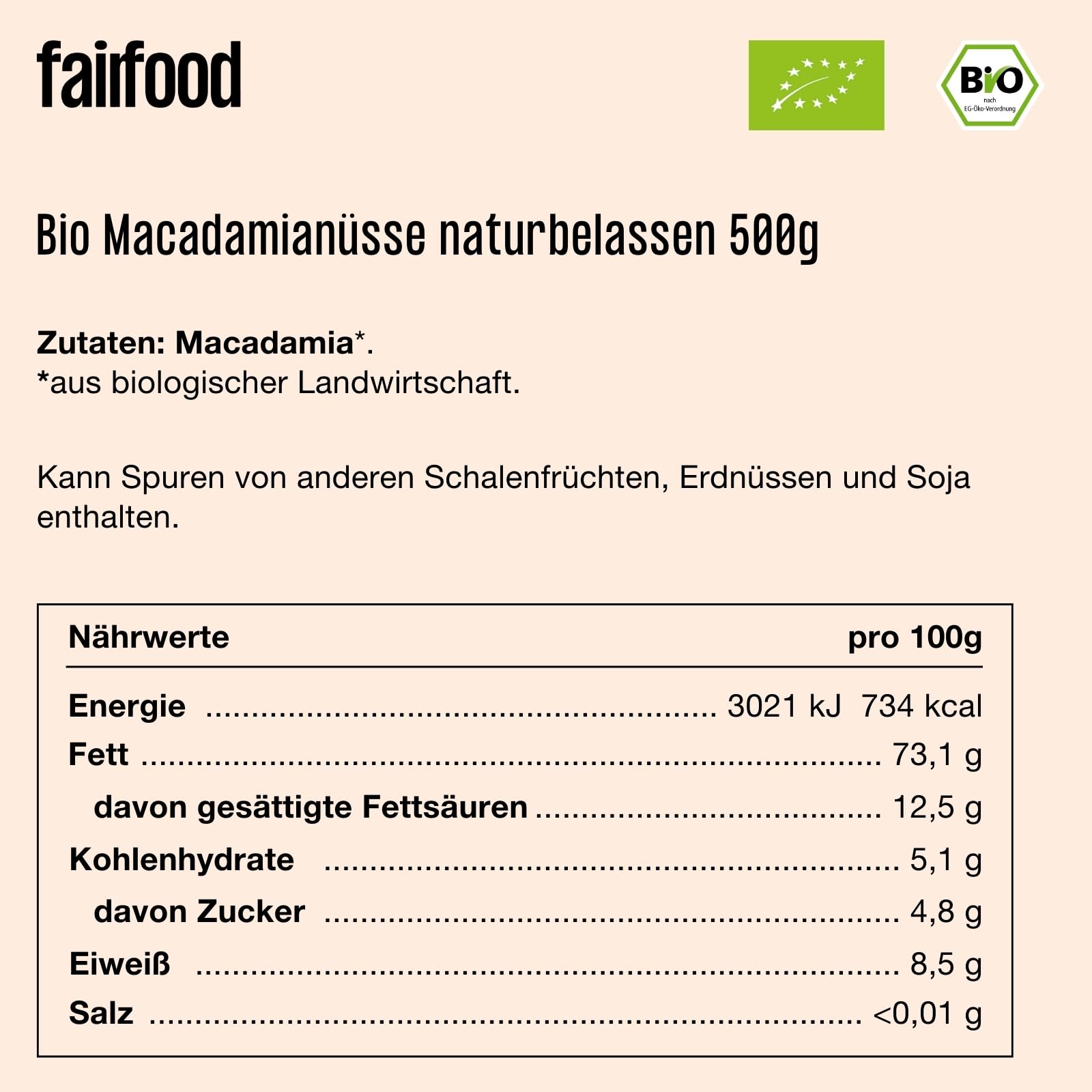 fairfood Bio Macadamianüsse naturbelassen 500 g – Fair & vegan – ungesalzen & ohne Zusätze – knackiger Snack – aus eigenem Projekt in Ruanda 3