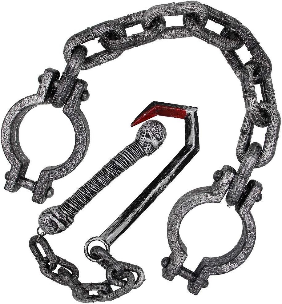 2 Chaînes De Poignet Halloween – Manilles Plastique Léger Pour Déguisement Et Décoration Effrayante