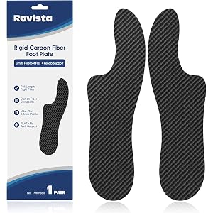 Rovista 1 Pair Morton's Extension Orthotic – 1.5mm Carbon Fiber Insoles for Hallux Rigidus/Limitus, Turf Toe, Morton's Toe –