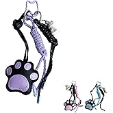 YcaeyLnaR Leather Cat Claw Keychain - PU Leather Cat Paw Keychains with Rope, Adorable Bag Accessory Wallet Pendant