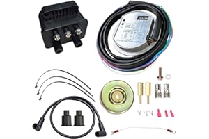 VANLISON Programmable Single Fire Ignition Kit | Performance Upgrade Compatible with Harley Big Twin 1970-1999 & Sportster 1986-2003 | with Coil & Module | Part # 53-660