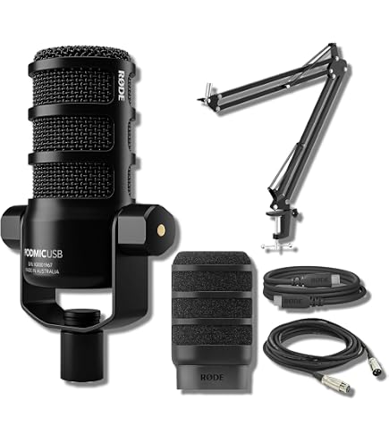 Amazon.com: Rode PodMic USB Dynamic Broadcast Microphone (White