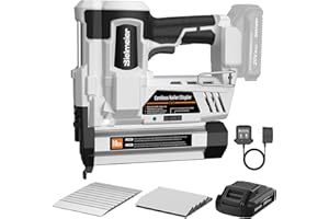 Bielmeier Cordless Nail Gun Battery Powered, 20V Brad Nailer 18 Gauge 2 in 1 Staple Gun, Air Power Nailers Staplers with Battery and Charger for Upholstery, Home Improvement, Woodworking