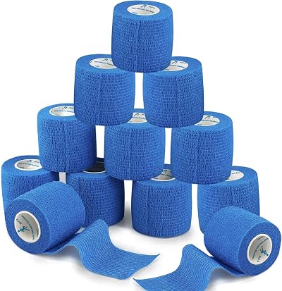 ANAMPION Self Adhesive Bandage 12 Rolls 5cm x 4.5m Non-Woven Breathable