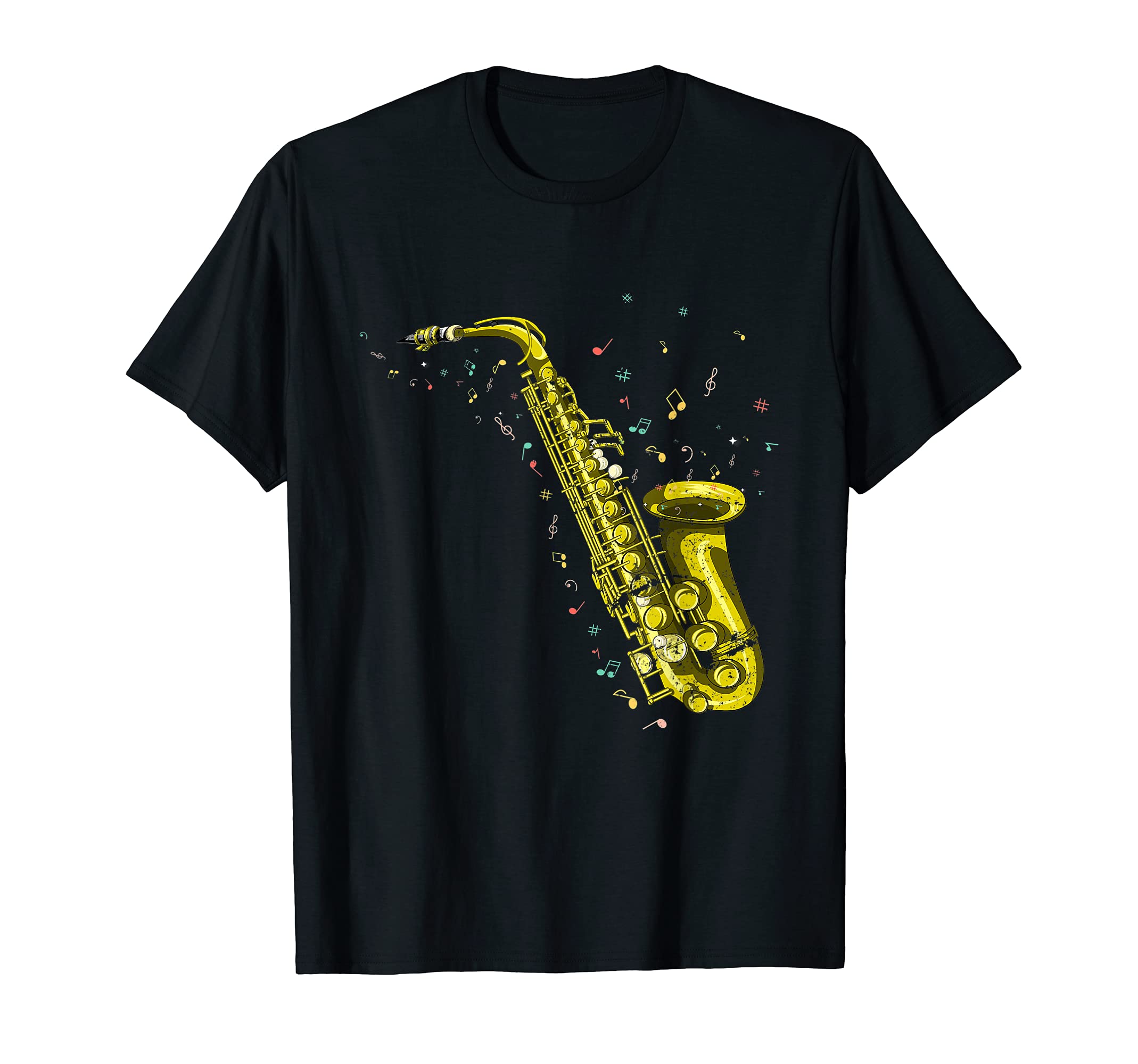 Musician Saxophonist Music Notes Sax Player Saxophone T-Shirt