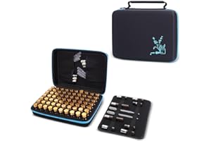 HESPLUS Essential Oil Case Storage Holder Carrying Case Holds Bottles 5ml 10ml 15ml 20ml Bottles & Roller Bottles Portable Aromatherapy Collection Case Travel Hard Box Organizer Bag