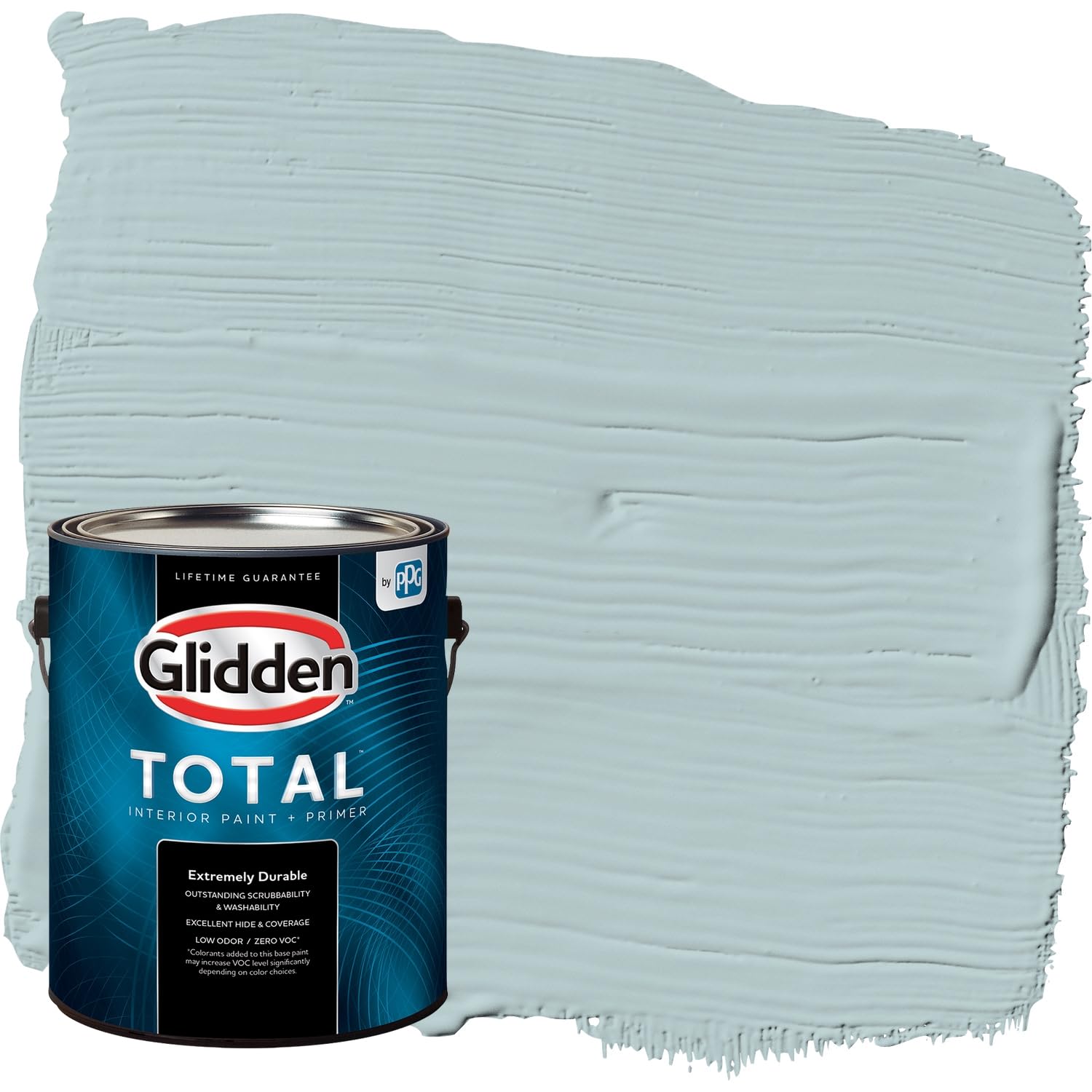 Glidden Total Interior Wall Paint & Primer All-in-One, Misty Surf/Aqua, Flat, 1 Gallon