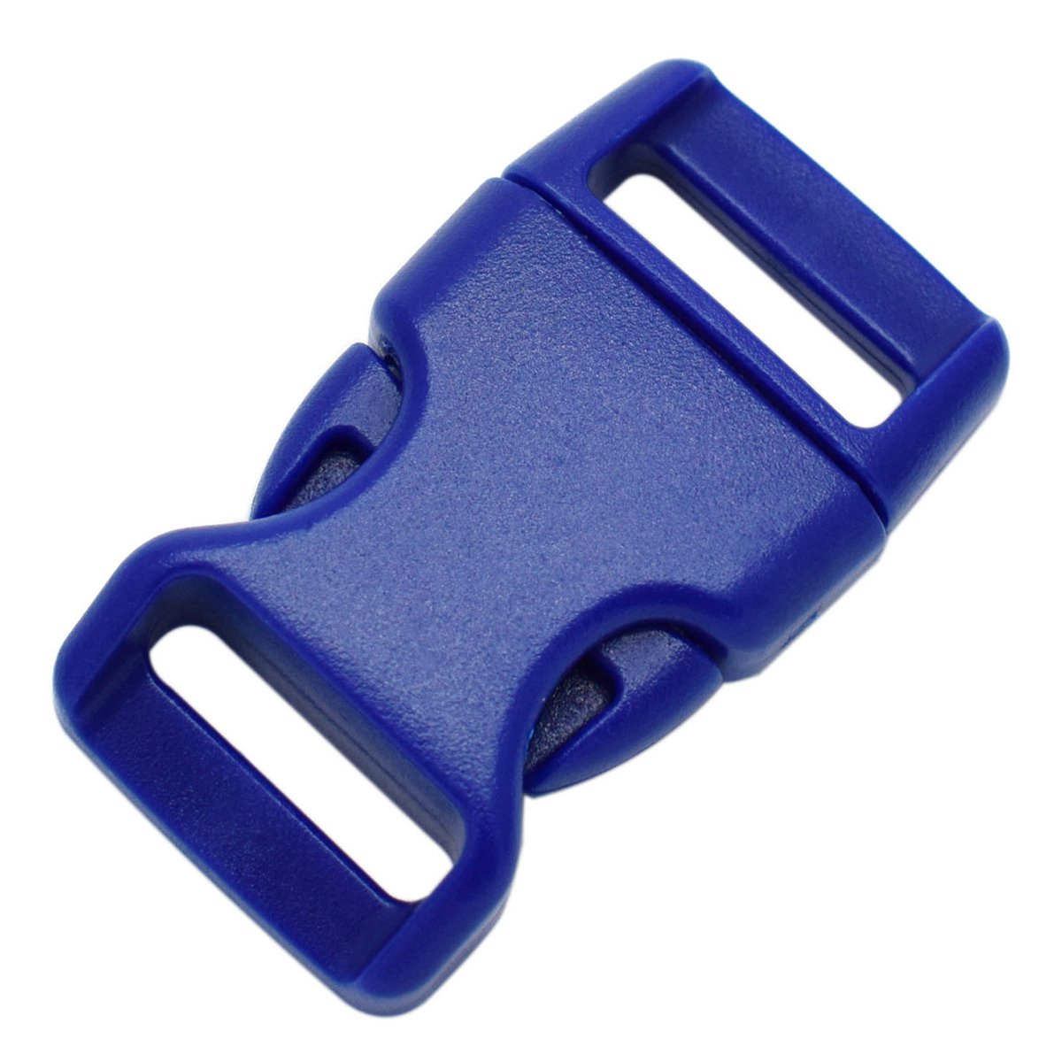 KEEJEA 15 Pack Curved Side Quick Release Plastic Buckles for Paracord Bracelets Clasp/Pet Collar 15mm (5/8 inch) Webbing/Backpack Straps (Blue)