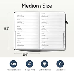 Forvencer Password Book with Individual