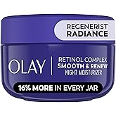 Olay Regenerist Radiance Retinol Face Moisturizer: Smooth & Renew Cream for Women - Fragrance-Free, Anti-Aging, Anti-Wrinkle, Tightening & Brightening - 2 Oz