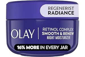 Olay Regenerist Radiance Retinol Face Moisturizer: Smooth & Renew Cream for Women - Fragrance-Free, Anti-Aging, Anti-Wrinkle, Tightening & Brightening - 2 Oz