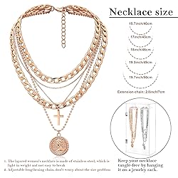 MJartoria Layered Necklaces for Women Trendy Retro
