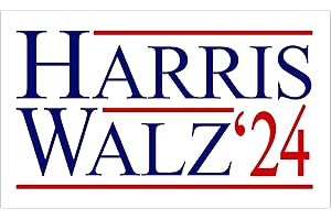 DAJDC Kamala Harris Tim Walz 2024 Presidential Election Bumper Sticker Car Decal Democrat for President Presidential USA Election Political Sticker White