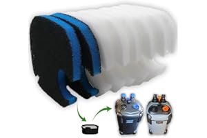 PurifyLogix Replacement Canister Filter Pads Compatible with AMOSIJOY 172/225/265GPH Aquarium External Filter, 6 White Floss and 2 Coarse Filter Pads for Coospider-repta 172/225/265GPH（8Pcs）