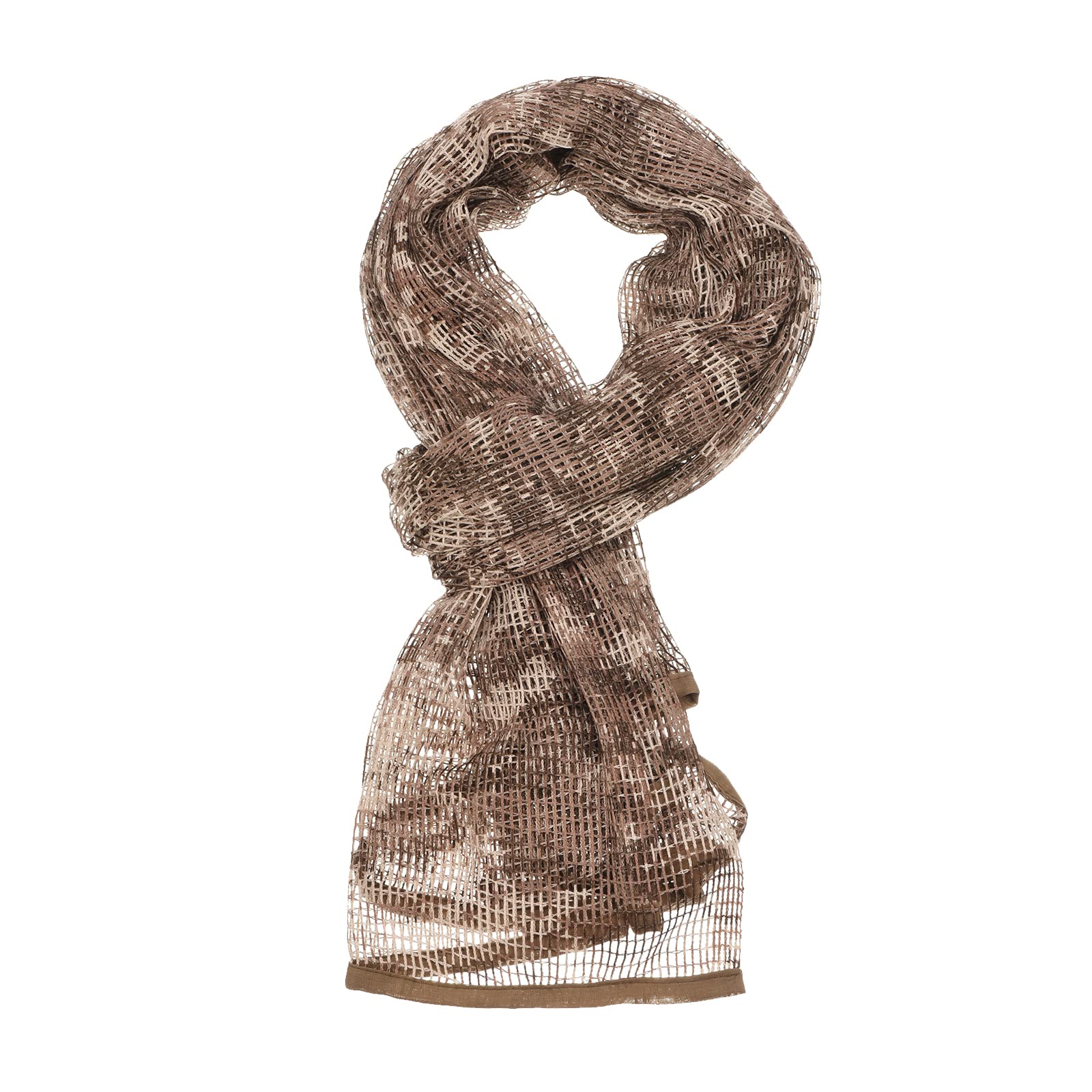 PATIKIL 71"x35" Camouflage Netting Camo Scarf, Camo Netting Veil Camo Mesh Neck Scarves Desert Mesh Scarves for Outdoor Activities, Desert Digital