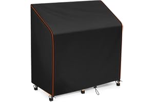CATOTEL Potting Bench Table Cover, 420D Oxford Kitchen Cabinet Covers Outdoor Waterproof Protective Garden Storage Cabinet with Potting Bench Dustproof Cover 45"L X 20"W X 48"H,Black