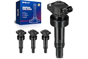 KAX 4Pcs UF652 Ignition Coil Packs Fit for 2012-2021 Hyundai Accent, 2012-2019, Kia Soul 1.6L, 2012-2019 Rio, 2012-2017 Veloster Replacement for UF652, 48943, B208, C-813, GN10634, U5297