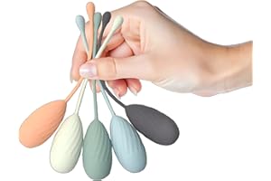 K-Fit Spiral Grip Kegel Weights System - Progressive Strength Training Set for Tightening Exercise, Medical-Grade Silicone, E
