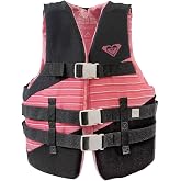 ROXY Women's Life Jacket, USCG Approved Type III PFD, Light-Weight EPE Foam Life Vest for Adults, for Waterskiing, Wakeboarding, Jet Skiing, Boating, Fishing, Kayaking Rafting Watersports