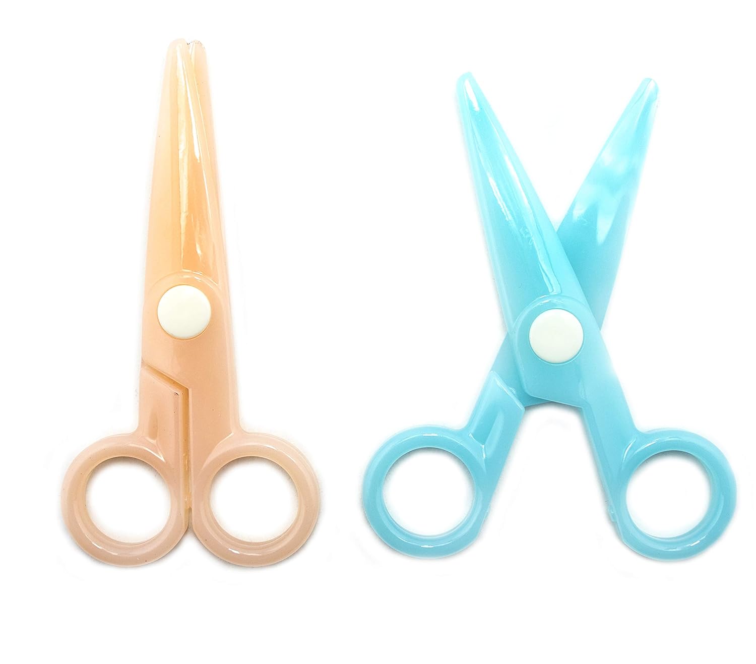 Children's Assorted Colours Safety Plastic Scissors Set of 2 Amazon