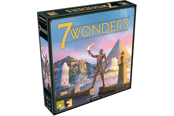 Asmodee, 7 Wonders 2ª Edição, Jogo de Tabuleiro de para Amigos, Idade 10+, 3 a 7 jogadores, Partidas de até 30 minutos Asmodee, 7 Wonders 2ª Edição, Jogo de Tabuleiro de para Amigos, Idade 10+, 3 a 7 jogadores, Partidas de até 30 minutos