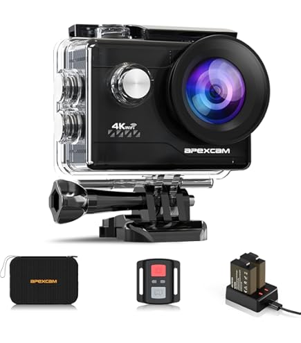 Amazon.com : Apexcam M80 AIR 4K 60FPS 64MP EIS WiFi Action Camera
