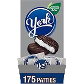 YORK Dark Chocolate Peppermint Patties Bulk Candy Box, 84 oz, 175 ct | YORK Dark Chocolate Peppermint Patties Bulk Candy Box, 84 oz, 175 ct