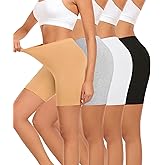 Okimay 4 Pack Cotton Boy Shorts Underwear for Women Anti Chafing Shorts for Under Dresses Soft Boxers Panties
