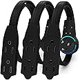 Maximm Cable 1 Ft 360° Rotating Flat Plug Extension Cord/Wire, 16 AWG Multi 3 Outlet Extension Wire, 3 Prong Grounded Wire - Black - 3 Pack - UL Certified