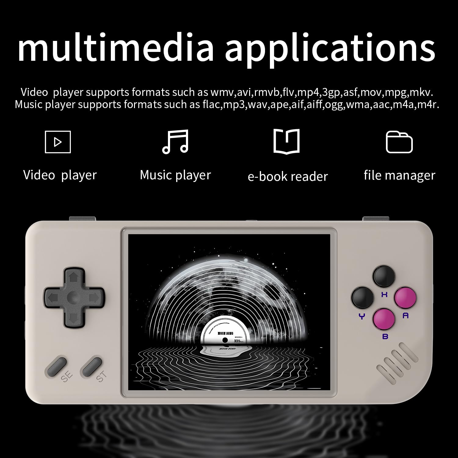 RG28XX Handheld Game Console Retro 2.83-inch Screen Video Game Player 64G TF Card Preinstalled 5000+ Games 3100mAh Battery(Gray)
