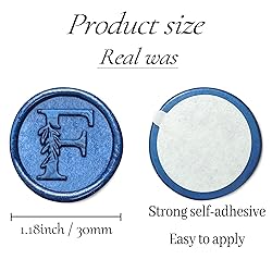 25Pcs Blue Wax Seal Stickers Handmade Vintage